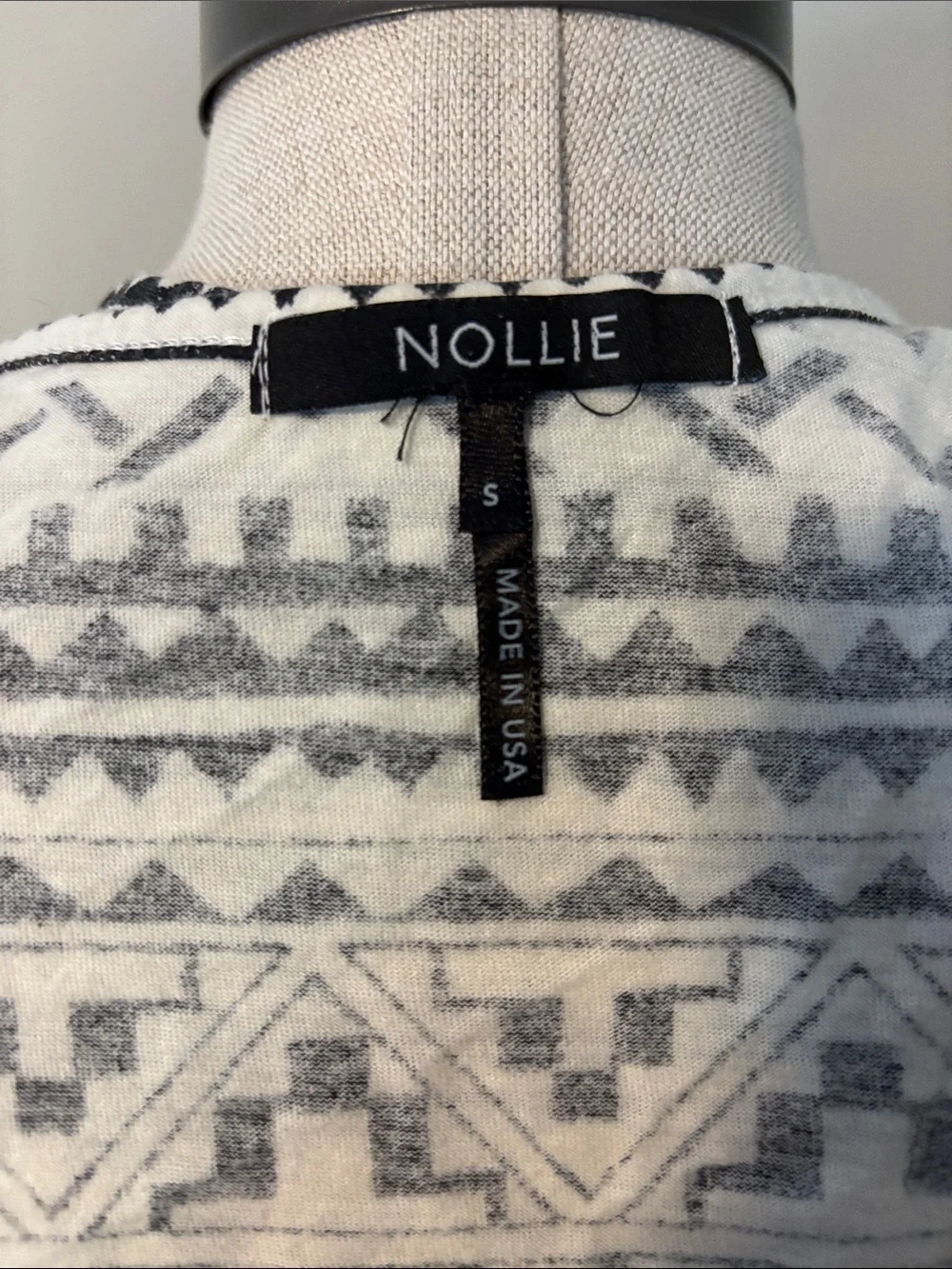 Nollie Black & White Aztec Crop Top